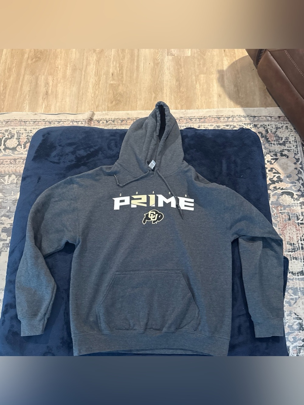 Coach Prime “P21me Colorado Buffaloes Men's Gray Hoodie Sweatshirt CU Buffs SZ L